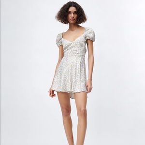 Zara Satin Effect Print Dress